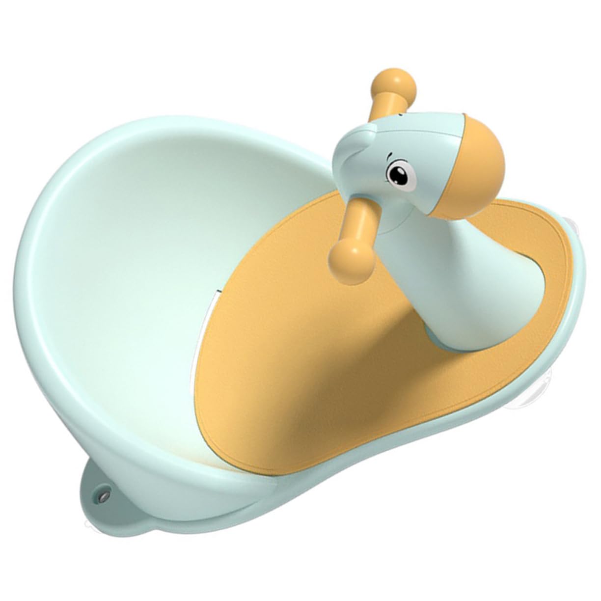 Veemoon Silla De Bañera Para Niño Base Antideslizante y Ventosas, Asiento Portátil Apoyabrazos Extraíbles, Color Azul Claro, Diseño Seguro Para Recién Nacidos y Niños Pequeños El Baño