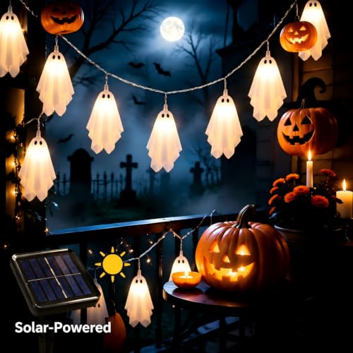 Solar Halloween Decorations Outdoor, Ghost Halloween Decor Lights - image 6