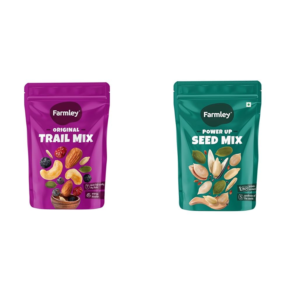 Farmley Trail Mix,160g | 7 Superfood in 1 Mixes | Dry Fruits Contains Almonds, Cashews, + Farmley Seeds Mix, 160g each Edible Seed I Healthy Diet Snacks, omega-3s,dietary fiber | 100%-image-17