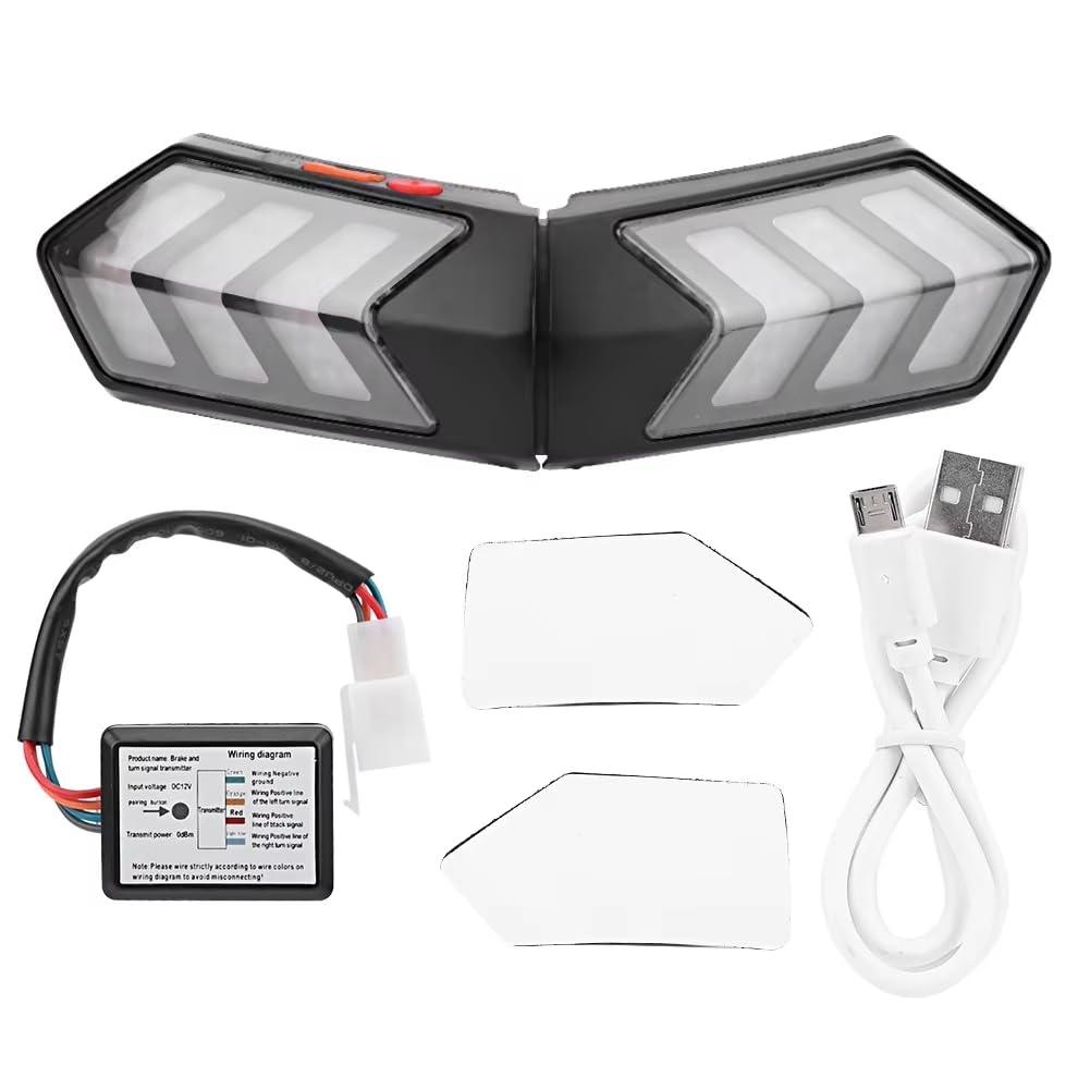 LED -Sicherheitsleuchte Drahtloser Motorradhelm LED -Sicherheitslichtbremse Lichtlatte