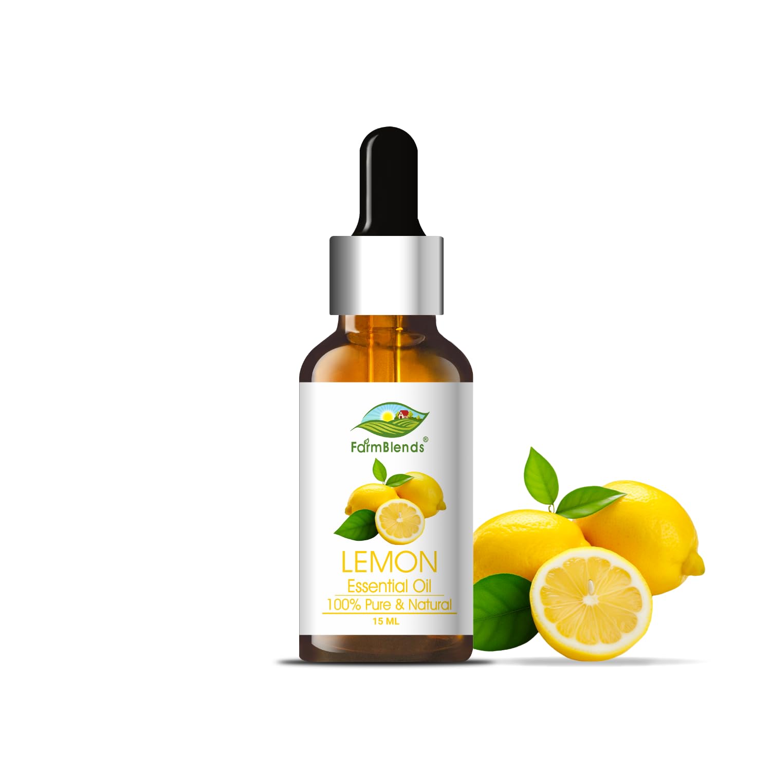 Lemon Essential Oil|15Ml|Vitamin C Rich, Nourishes Hair & Skin, Anti-Acne, Pimple, Oil Control, Fresh Lemon Scent|Farm To Home|Oil 100% Pure, Natural, Undiluted|Citrus Limon