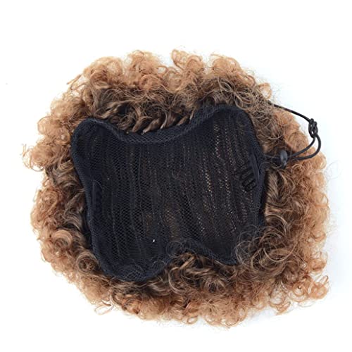 Afro Puff Drawstring Ponytail with Two Clips for Black Women Synthetic Curly Ponytail Bun Extension Hairpieces Updo Hair Extensions (Large - Image 3