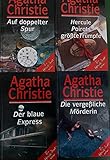  4 x Agatha Christie: 1) Auf doppelter Spur, 2) der blaue Express, Hercule, 3) Poirots größte Trümpfe, 4) die vergeßliche Mörderin, Hercule-Poirot-Krimis, 60ger Jahre