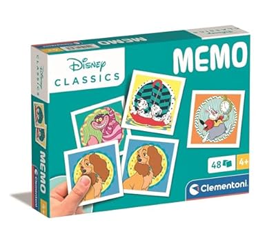 Clementoni - Mémo Disney Classic Pocket - Juego Educativo Que Incluye 48 Fichas para Emparejar De Tus Personajes Favoritos, Juguete para Niños De 4-6 Años, Made In Italy, 18308 | Ya disponible en tu tienda friki favorita! En mundofriki.es!