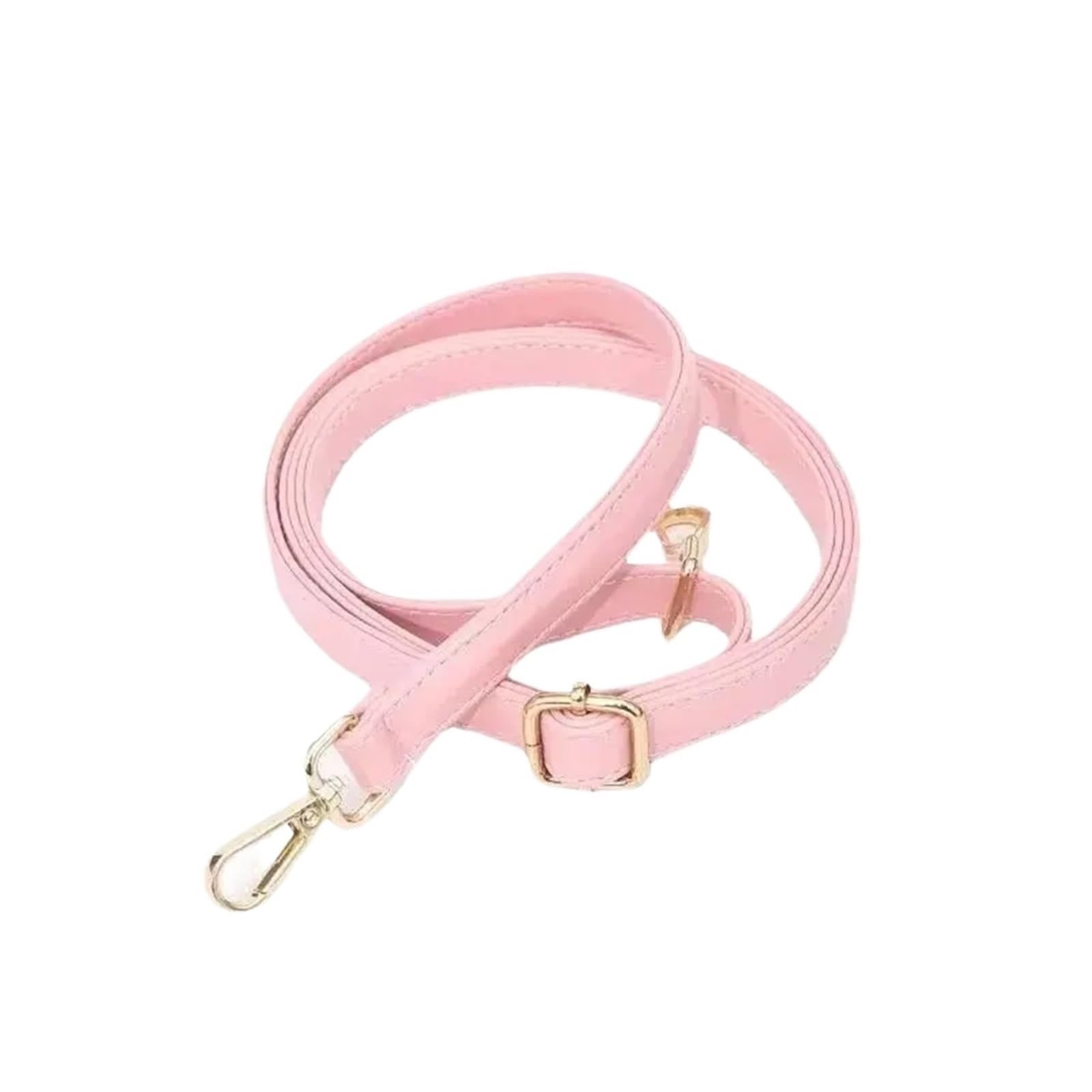 Chaîne de sac rose avec poignée en cuir et détails métalliques soignés