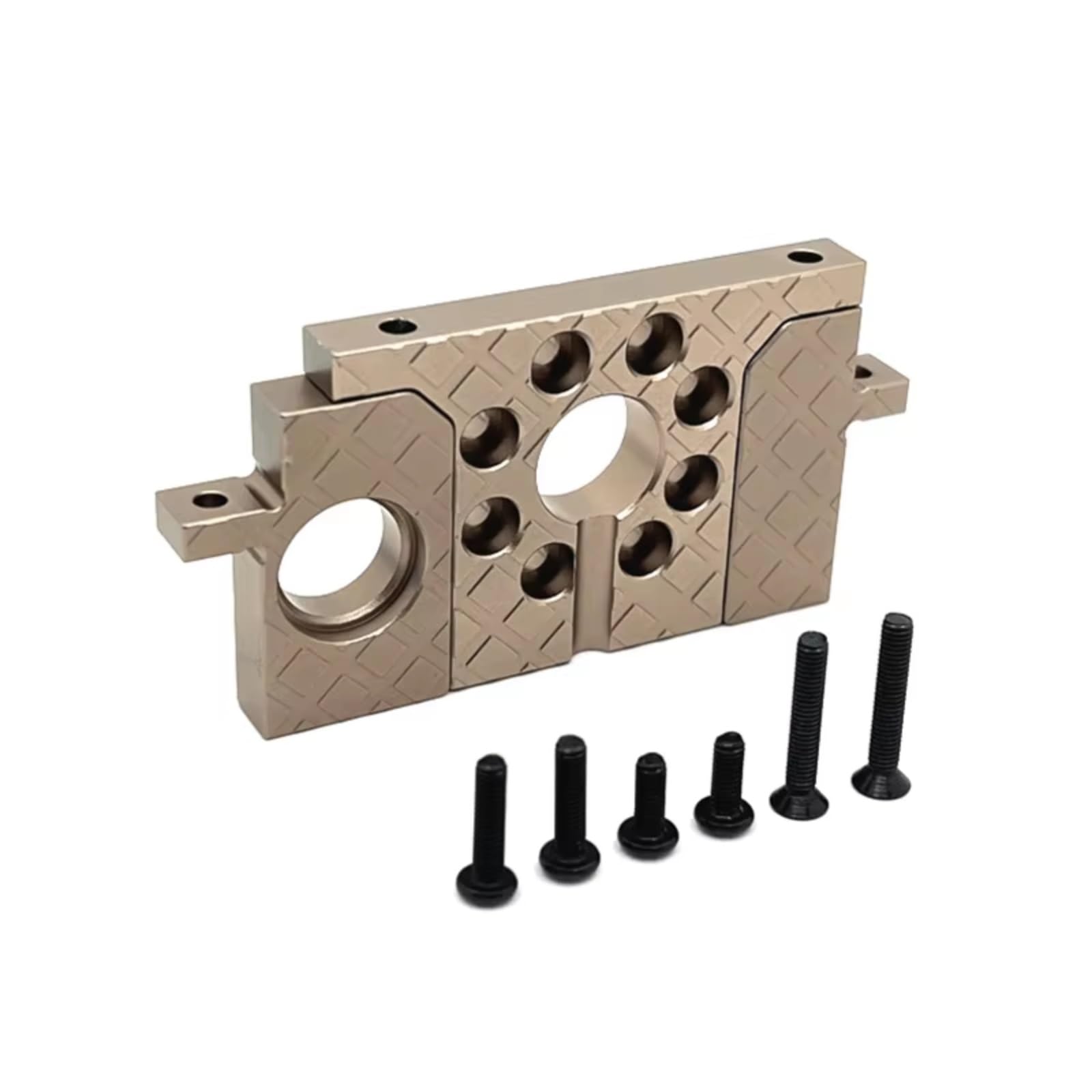 Pièces RC MJX 7303 7304 : Fixation moteur en métal marron usiné - 4