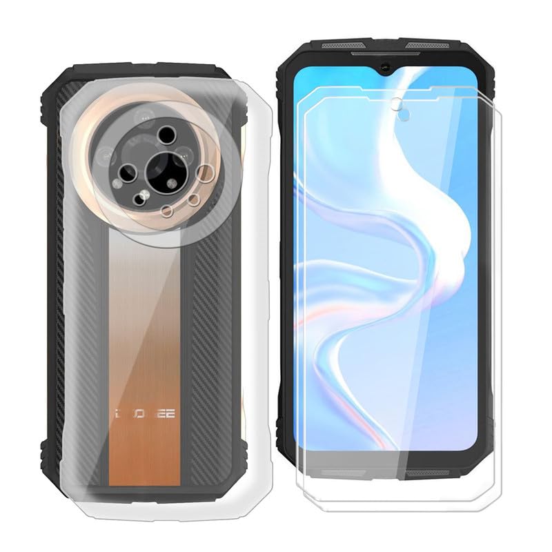 KJYFOANI Custodia Cover per Doogee V31 GT (6.58), Ultra Sottile Silicone TPU Case Anti-Graffio Protezione Guscio + 2 Pezzi Pellicola Vetro Temperato per Doogee V31 GT - Hakimi