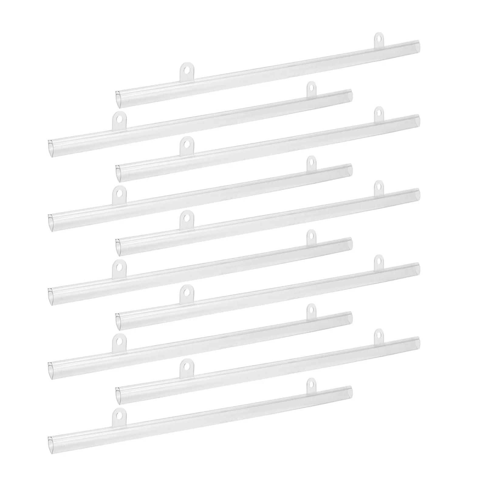 Dhyuacn One Color Pvc Poster Hanger Rails 10Pcs Pvc Poster Hanging Bar Wall Display Mount Durable Plastic Frame Rail For Supermarkets Malls Advertising Scroll Support