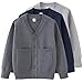 Classic Plain V-Neck Cardigan Sweater for Boys Girls Button Down Cotton Fall Winter Outwear Clothes (Grey, 9-10 Years)