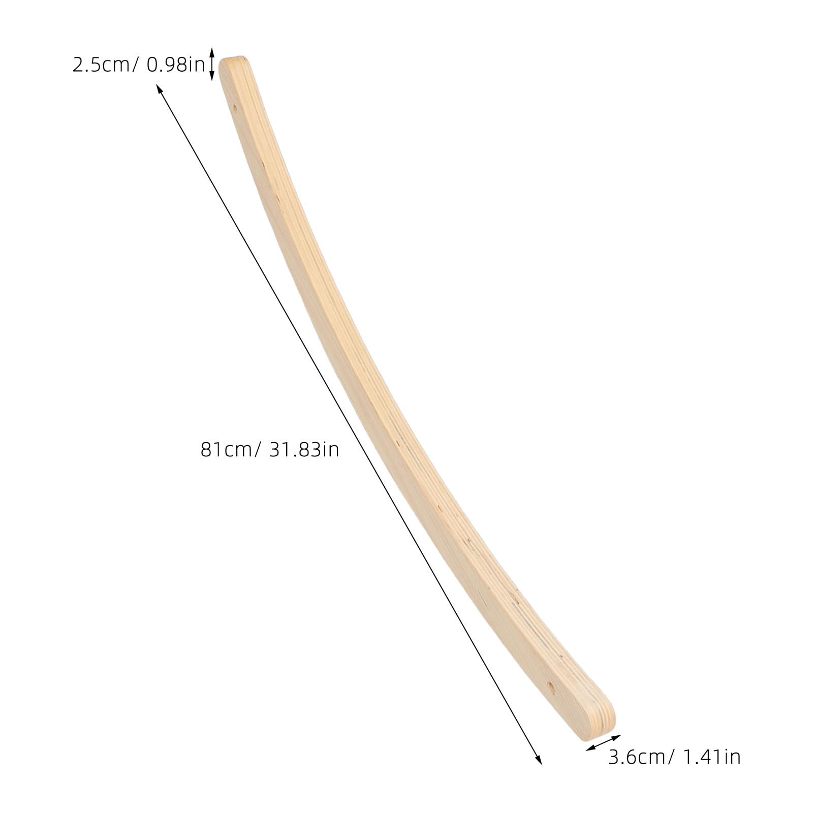 TOYANDONA 2 Stück Gebogene Schaukelstuhl Holzbeine mit Vorbohrung, 81cm