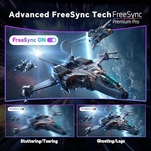 Image of 24 Inch FHD Gaming Monitor, 1080P IPS Computer Monitor with 100Hz, 1ms Response Time, 1000:1 Contrast Ratio, VESA Compatible, Tilt Adjustable, AMD FreeSync, Build-in Speakers