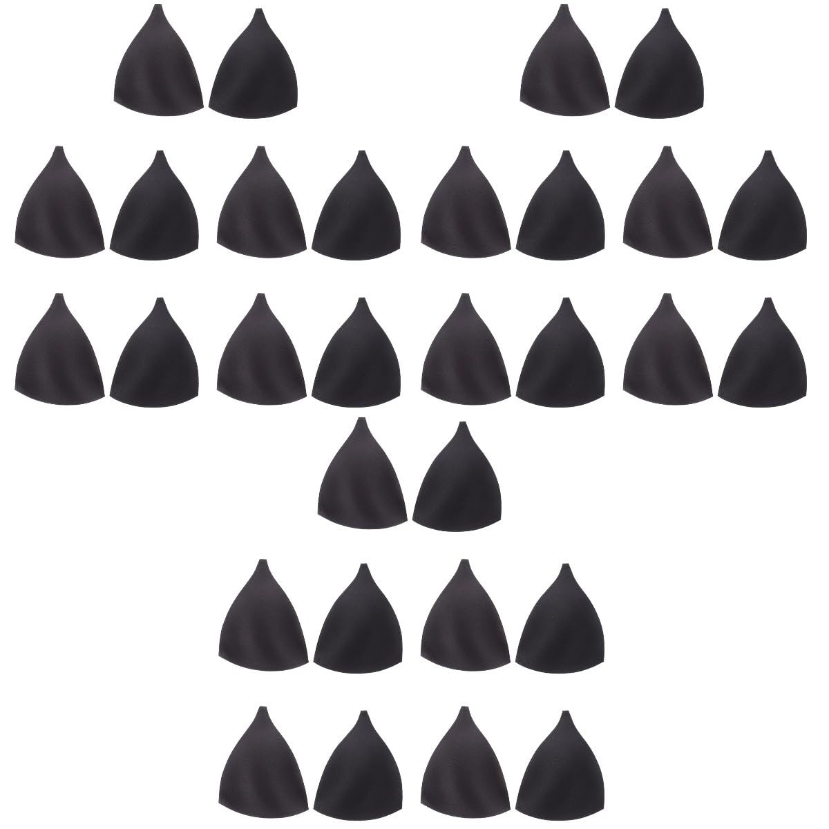Holibanna Almohadillas De Esponja Inserciones De Copas De Sujetador Inserciones De Traje De Baño Impermeables Relleno De Sujetador Inserto De Esponja De Bikini Algodón Black