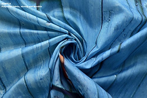 Goodbath Beach Palm Leaves Waterproof Polyester Fabric Bathroom Shower Curtain Set with Hooks, 72 x 78 Inch, Dark Green Orange Blue Purple