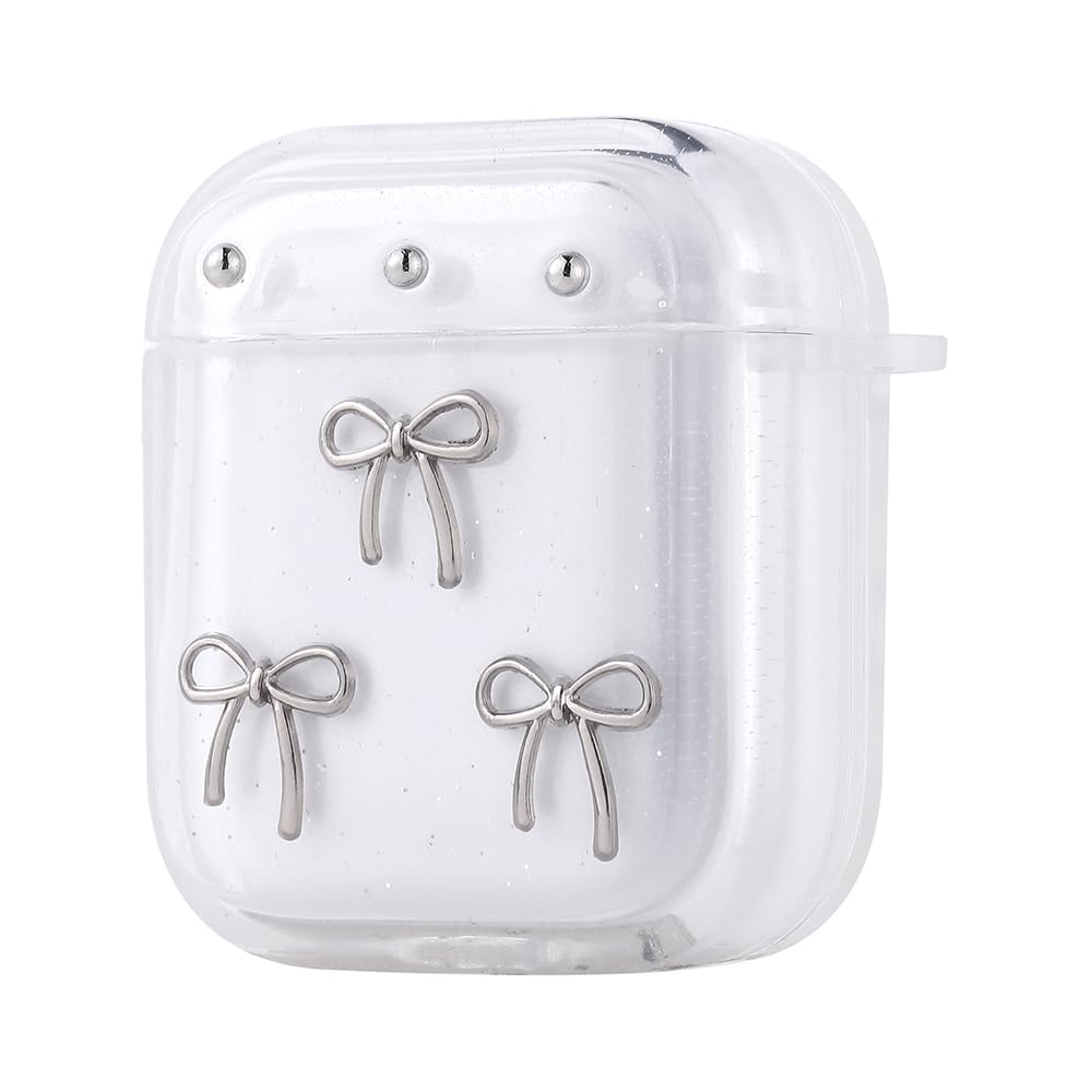 Zore Apple ile uyumlu Airpods Zore Airbag 44 Airbag Tasarımlı Simli Şeffaf Kutup Kılıf Fiyonk