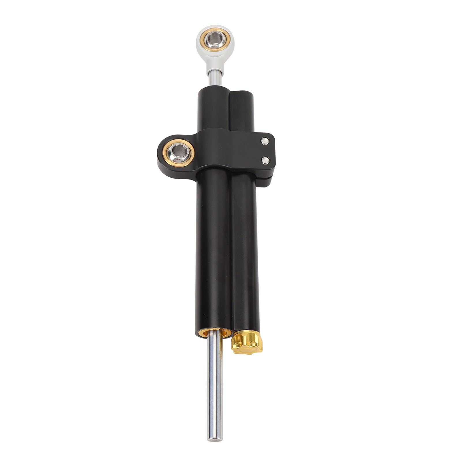 Dilwe Motocyklowe Stabilator Układu Sterującego Universal Fit 21 Przekładnie Regulacji Tłumienia 6061 Stop Aluminium z Aktywnym Zaworem Sterującym dla Motocykli Powyżej 600 Cm3 (BLACK)