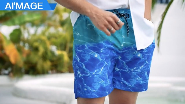 ZXTGBQ Herren Badehose Schwarz-Grau Gradient - Schnelltrocknende Schwimmhose