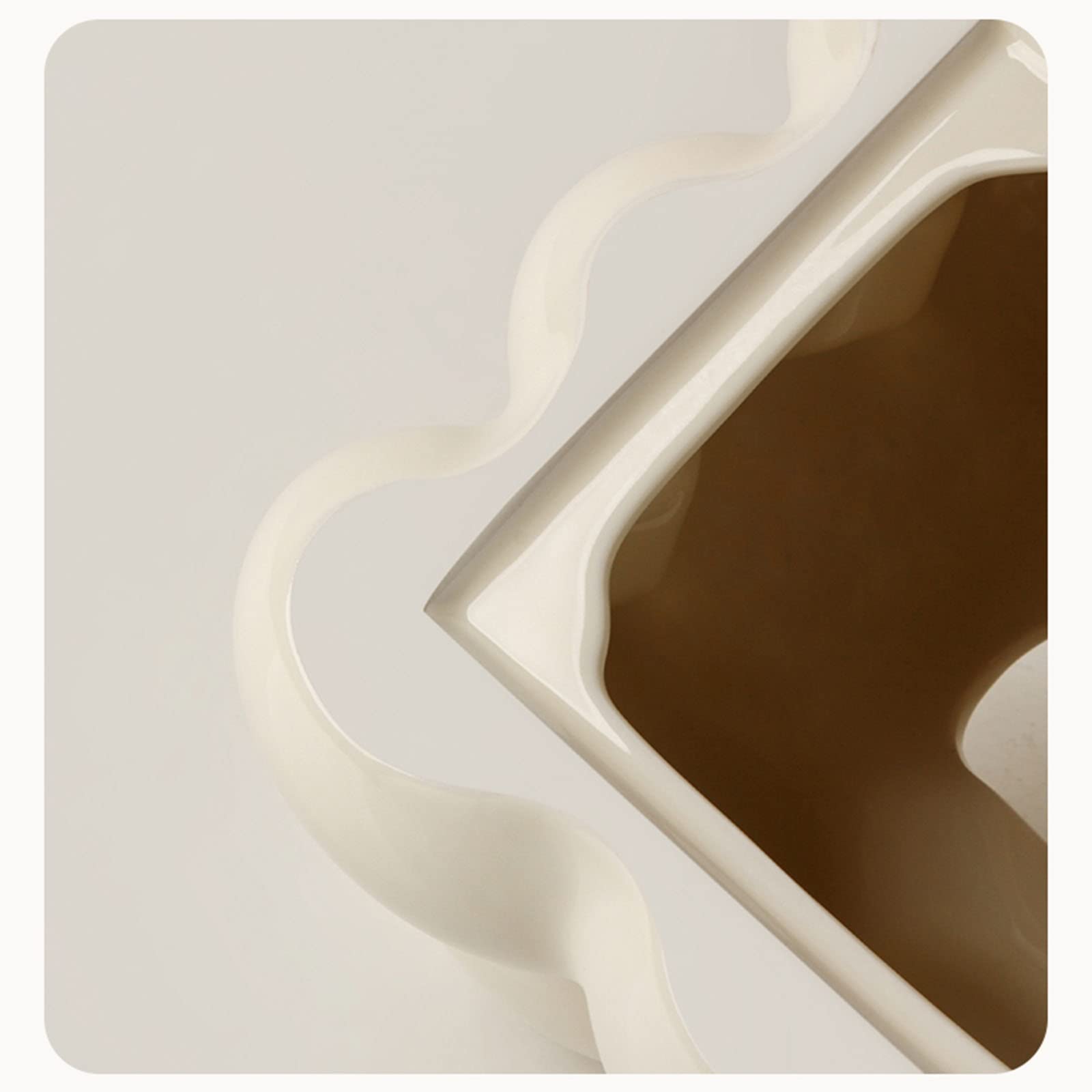 Portafazzoletti Multifunzionale Design creativo Porta asciugamani di carta Decorazione Cassetto di carta in ceramica di fascia alta Decorazioni for la tavola del tavolo da tè del soggiorno (8,3 "x6,3"