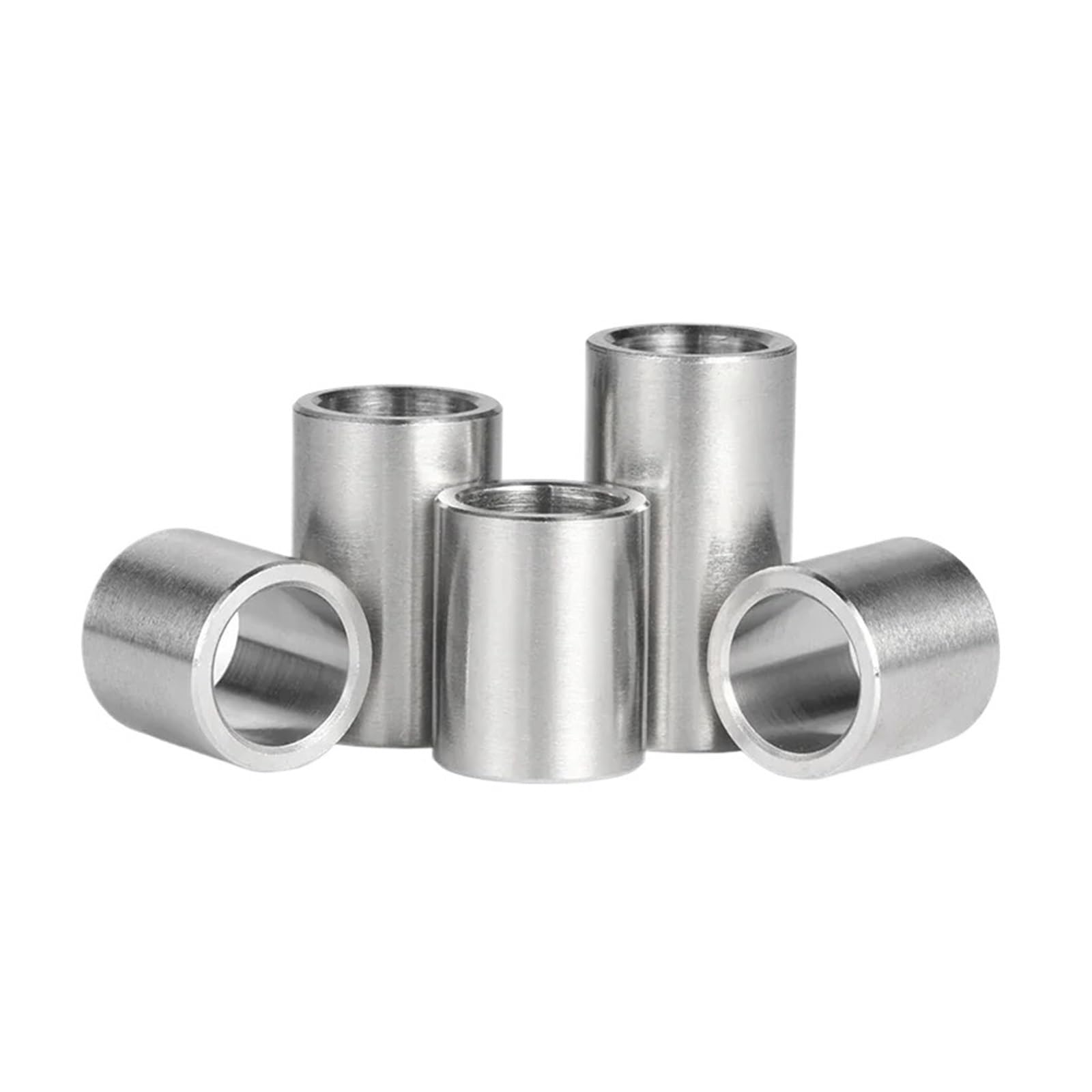 Edelstahl Beilagscheiben M2,5 M3 M4 M5 M6 M8 304 Edelstahl Buchse Unterlegscheibe, rund, hohl, ohne Gewinde, Abstandshalter, Dichtung, Länge 3–20 mm(D10xM8 (20pcs),Length 12mm)