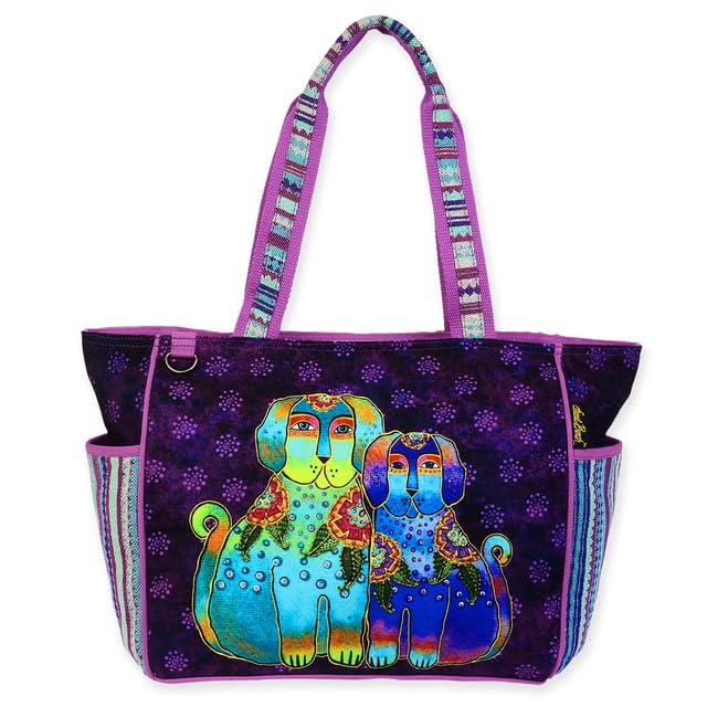 Bolso tote grande Laurel Burch Amigos De Colores miniatura 1