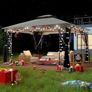   11x13-Outdoor-Gazebo-Patio-Gazebo-with-Mosquito-Netting-and-Corner-Frame-Screen-Wall-Double-Roof-Design-Sun-Water-Proof-Canopy-Shelter-for-Backyard-Garden-Deck-Grey