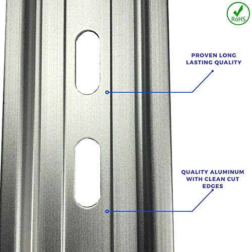 ici tampg 2 pieces din rail slotted aluminum rohs 834 inches long 35mm wide 75mm high