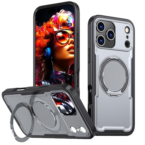 Coque iPhone 16 Plus gris fin silicone rigide pour éviter les chutes avec son support