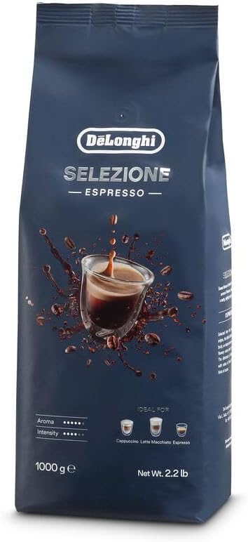 Selezione Roasted Espresso Whole Coffee Beans for Coffee Machines, Ideal For Espresso, Capuccino, Latte Macchiato 1Kg - DLSC617 - AS00000180