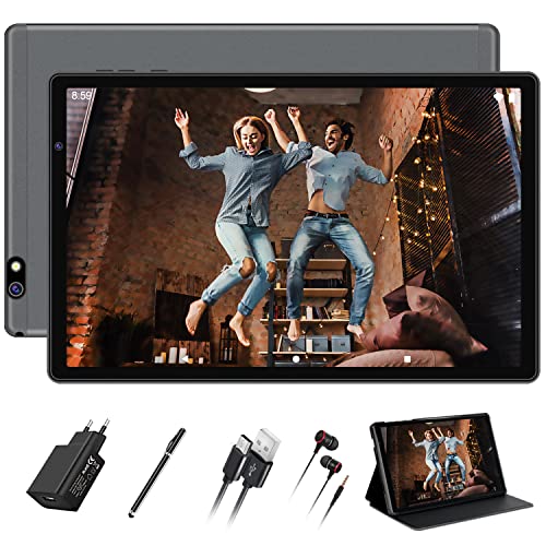 FACETEL 2023 Tablet 10 Pulgadas Android 10 Tablet Octa Core 1.6 GHz 4GB + 64GB Expansión 128GB, WiFi | Certificación Google | 8000mAh | Pantalla HD | Tablet - Gris