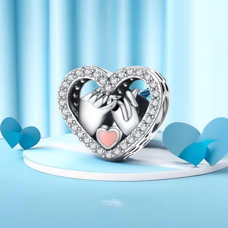 Charms de plata de ley 925 con circonitas para pulsera europea 2