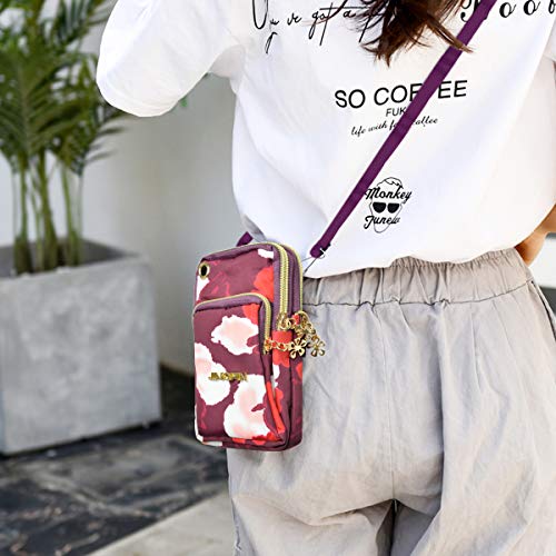 Sports Armband Outdoor Sweat-Proof Running Armbag Cross-Body Shoulder Casual Wallet Purse Gym Fitness Cell Phone Bag Key Holder For Iphone 13 Pro/ 12 Pro/ Xs Max/Xr,Galaxy S10 Plus,Huawei P30 Pro(#12) #TOP5