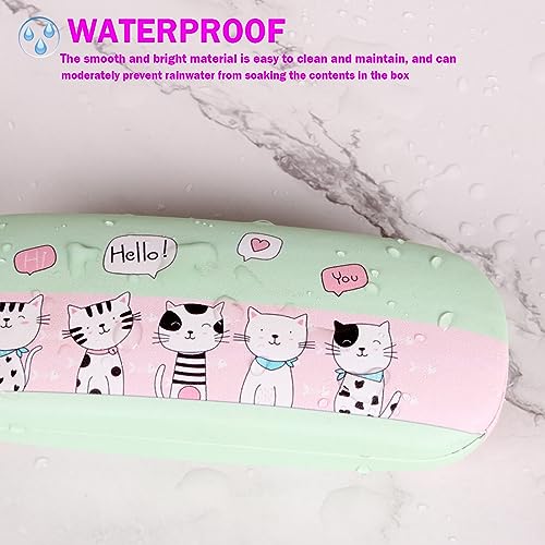 Image of ADBGV Cute Stylish Hard Shell Eyeglasses Cases Protective Case Storage Box With Glasses Cloth Eyeglass Strap for Girl Teen
