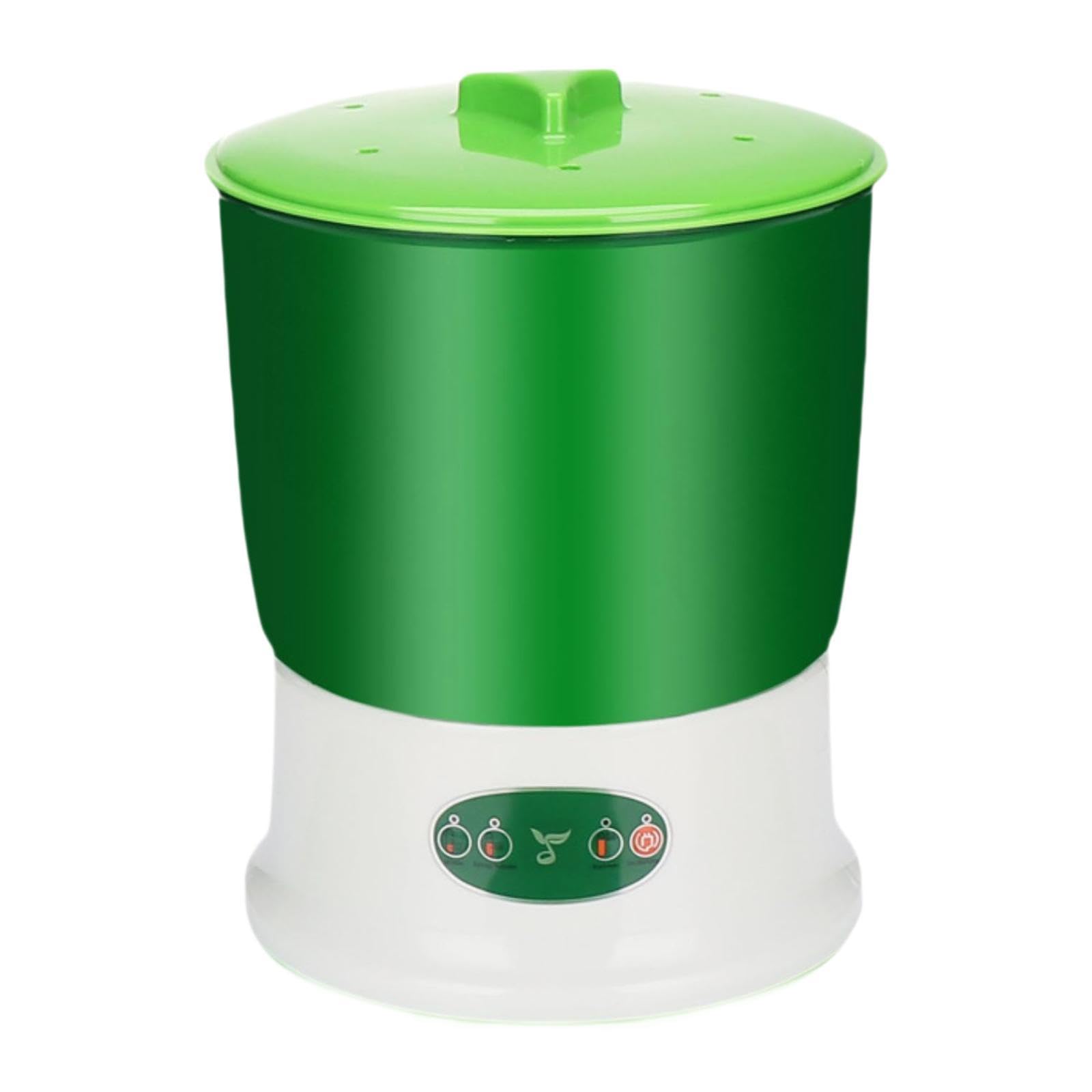 Germinador de Frijoles con Configuraciones Estacionales y Niveles, 2 Capas Germinador Doméstico de Gran Capacidad, 360° Pulverizador Automático, Kit de Máquina de Cultivo Automático para Hogar