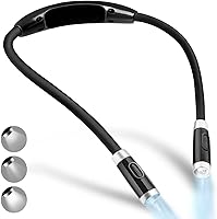 Vista 7 de Vekkia - Luz de lectura recargable para el cuello LED, luces de libro para leer en la cama, 3 niveles de brillo, brazos flexibles de silicona suave