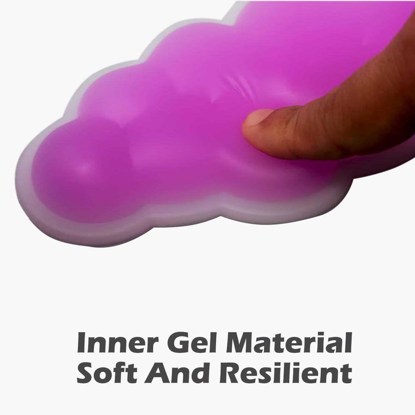 PU Gel Material Computer Keyboard Mouse Wrist Rest, Ergonomic Design, Relieving Typing Pain, Keyboard pad Supporting arm, Mouse pad Supporting Wrist, Anti-Skid PU Base, Office, Home, Games (Purple)