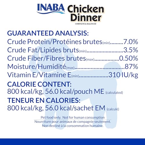 INABA Chicken Dinner Wet Dog Food, Pumpkin Sweet Potato Variety, 15ct - image 8