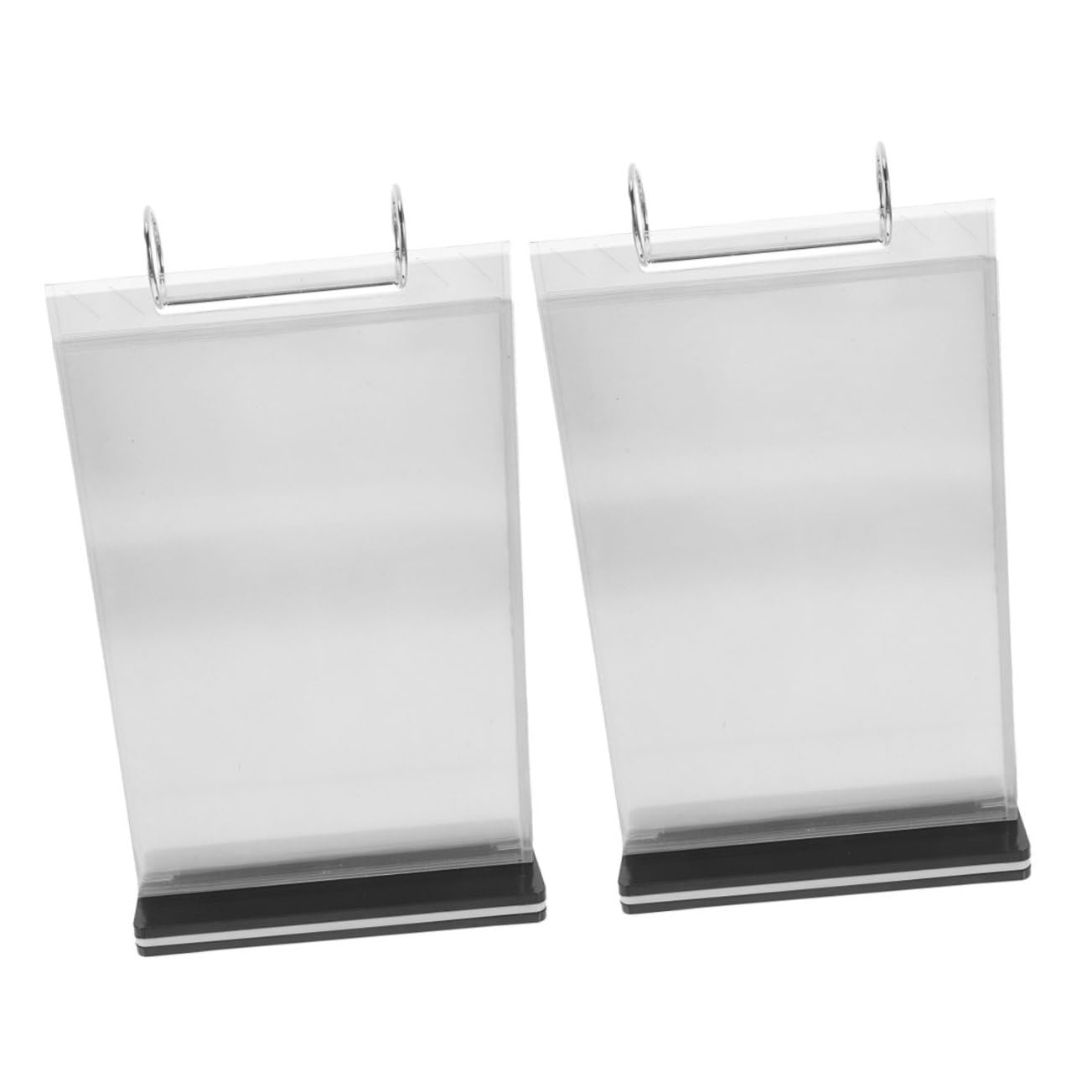 FUNOMOCYA 2pcs Acrylic Multi-page Flip Menu Display Holder for Restaurant Cafe Tabletop Menu Stand Detachable Design