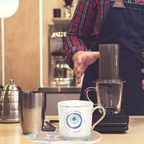 Taza de café de cerámica fácil de mantener con asa cómoda para el día a día 7