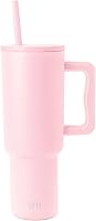 Vista 28 de Simple Modern - Vaso de 30 onzas con asa y tapa con pajita, taza de viaje de acero inoxidable aislada compatible con portavasos, colección Trek