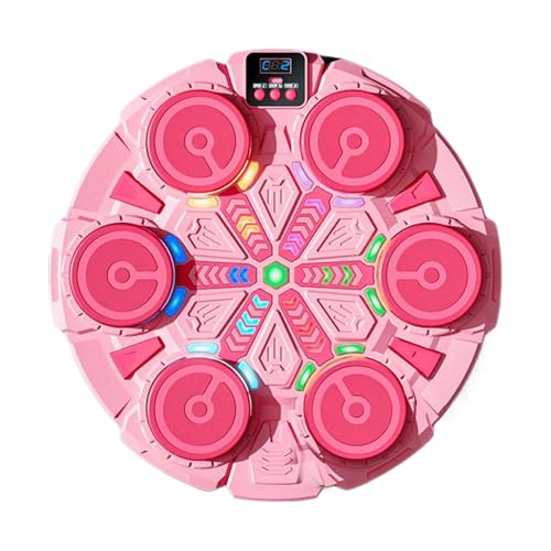 ミュージック ボクシング マシン | ワークアウトパッドLEDライトトレーニング,グローブ付きサウンドパンチングマシン,ボーイズ向けスポーツ家庭練習室内エクササイズ