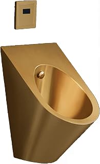 Household Stainless Steel Men's Urinals, Wall-Mounted Smart Sensor Vertical Toilets, Easy-to-use Commercial Small Drainage Public Toilets, Used in Homes, Hotels, Schools, and Public Bars (Gold)