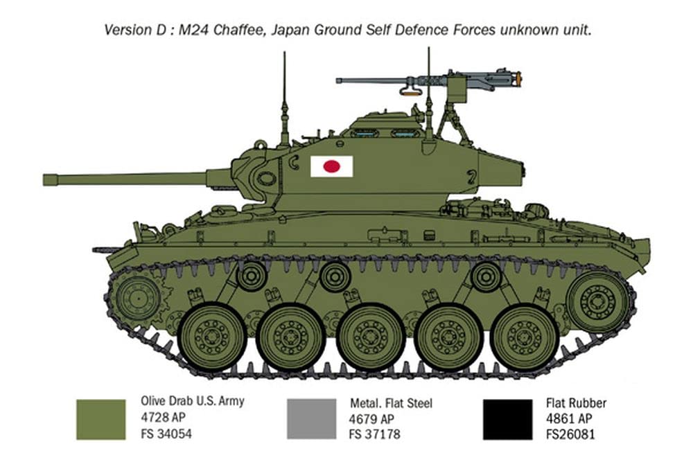 Italeri 6587 M-24 Chaffe Korean War, échelle 1:35, Plastique Model Kit, modèle en Plastique à Monter, modélisme, Moyens Militaires