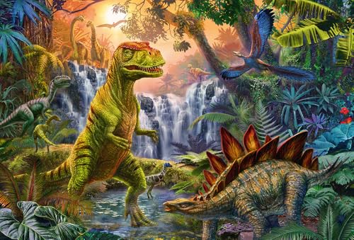 Schmidt CGS_56495 Dinosaurs Puzzle Box (2x60pc/2x100pc), Multicolor