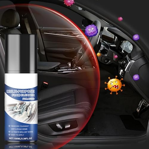 Genérico Limpiador de Interior del Coche,100 ml Multifuncional Eficaz | Espuma de Limpieza Interior para Coche - para Protección Higiénica Detallado de Garaje Mantenimiento y Cuidado