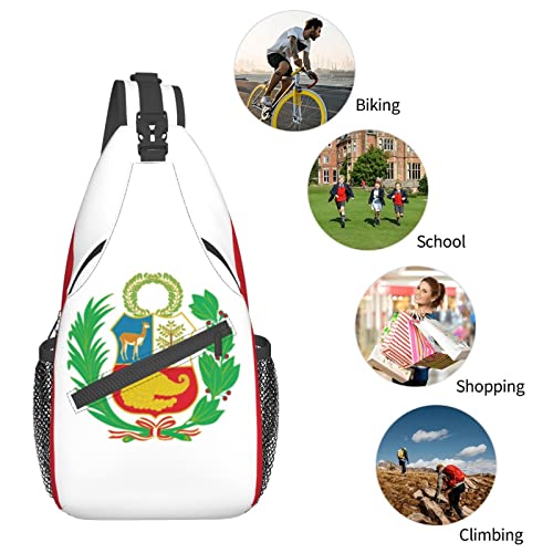 Morrales bandolera con diseño de la bandera de Perú unisex miniatura 7