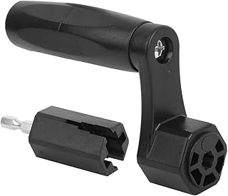 Onewer Guitar String Winder, 2 in 1 Black Guitar String Winder ABS Bridge Pin Peg Puller Screwdriver Drill Bit for Folk, Electric, Classical Guitar, Bass Guitar, Ukulele, Banjo, Mandolin