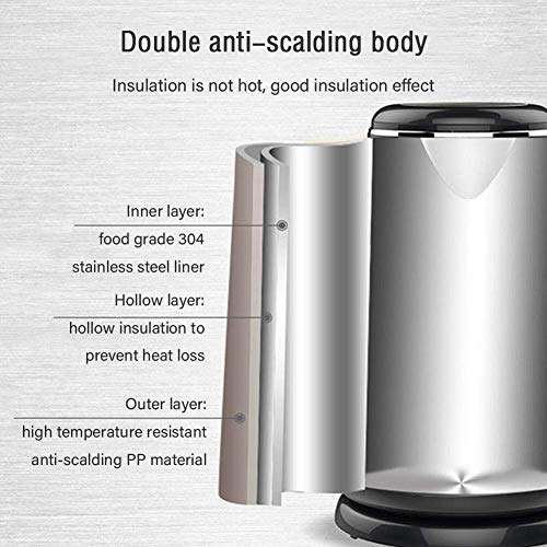 Kettle eléctrico de acero inoxidable 1.8 litros 1800W miniatura 4