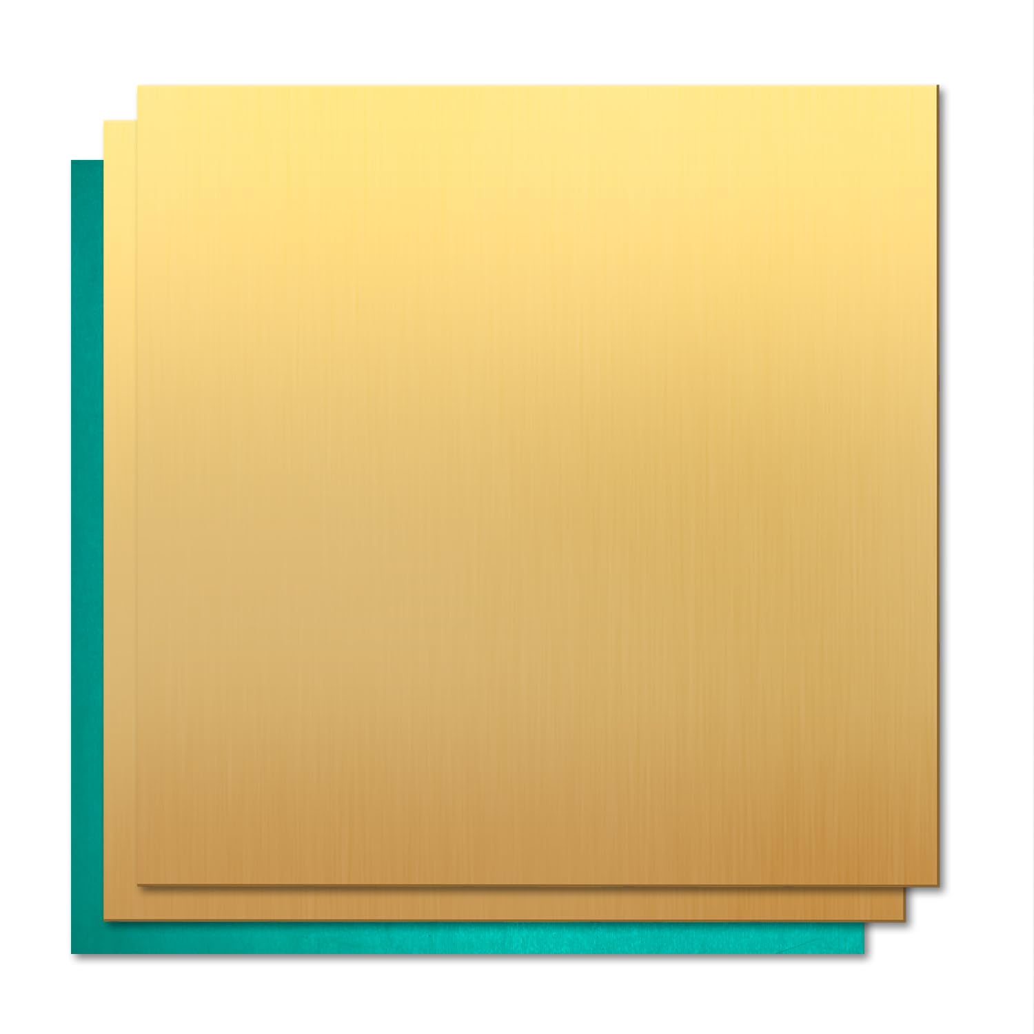 Blacha mosiężna 1 mm, 150 x 150 mm, płyta mosiężna, odporna na korozję, przycięta blacha metalowa, do modelarstwa, majsterkowania i majsterkowania, 3 sztuki