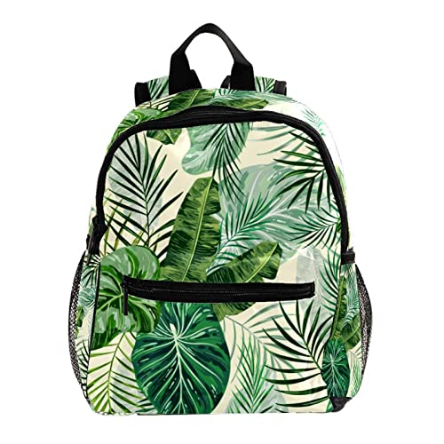 Sac à dos enfants 30 cm motif feuilles vertes pour filles et garçons