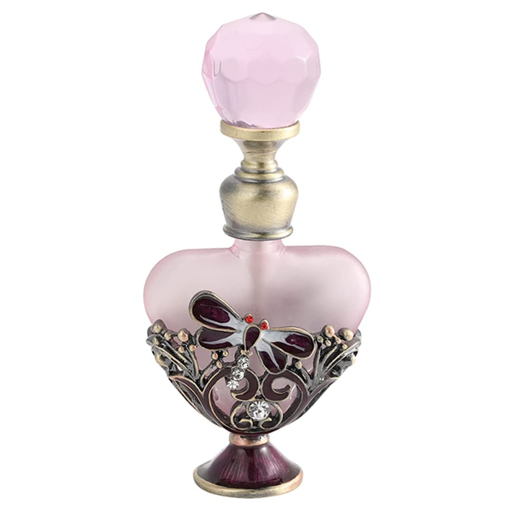 SLLS5 مللي زجاجة عطر على شكل قلب زجاجات عطر فارغة قابلة لإعادة الملء زجاجة عطر زجاجية عتيقة للزيوت العطرية (Color : Blue, Size : 4 * 8cm)