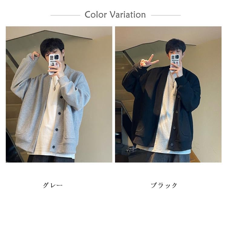 rough＆swell カーディガン スウェット グレー メンズM rough＆swell カーディガン スウェット グレー メンズM